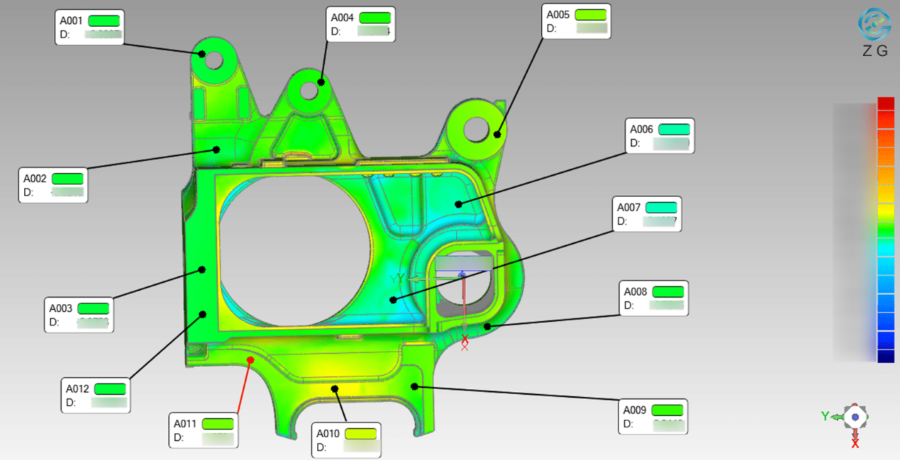 แผนที่สีเบี่ยงเบน 3 มิติ 1
