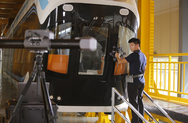 การสแกน 3D แบบไร้สายสำหรับอุตสาหกรรมการขนส่งทางรถไฟ