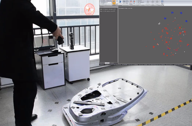 Photogrammetry System เพื่อจับภาพเครื่องหมายบนชิ้นส่วนต่างๆ